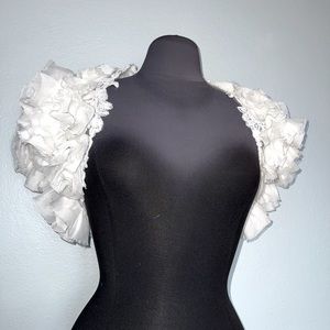 Flower ribbon wedding bolero.